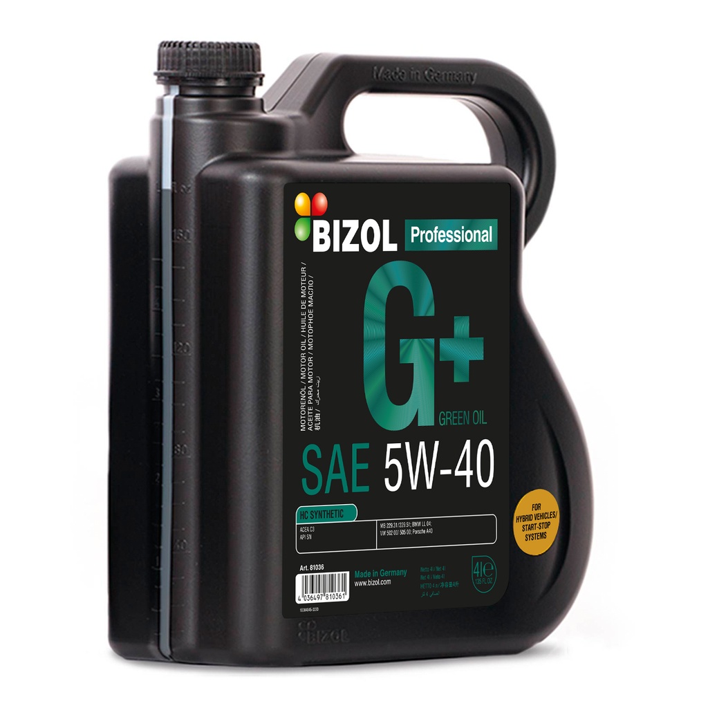 Bizol Green Oil 5W-40 - 4Lts.