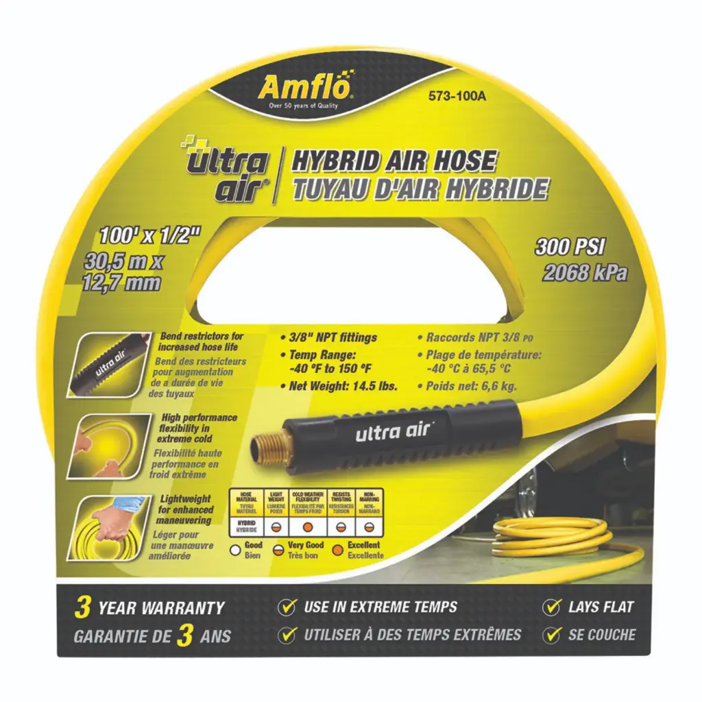 AMFLO 1/2" X 100' ULTRA AIR HYBRID AIR HOSE