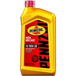 Pennzoil Platinum High Mileage Synthetic SAE 10W-30 Motor Oil - Quart